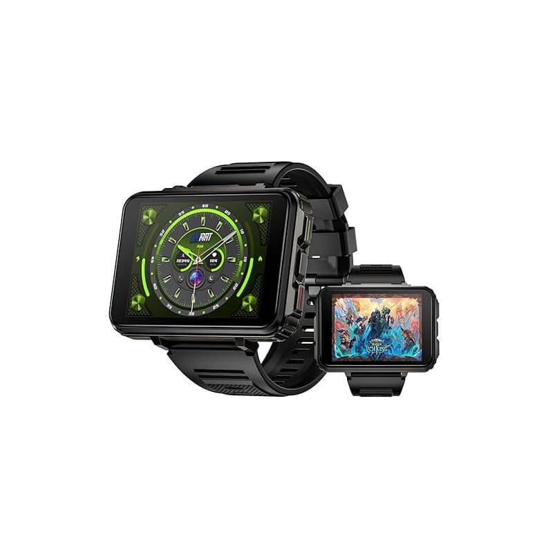 LOKMAT Montre intelligente 4G 6 Go + 128 Go Android Appel téléphonique Téléphone Téléphone Grand écran 2,4" Montre de sport 1500
