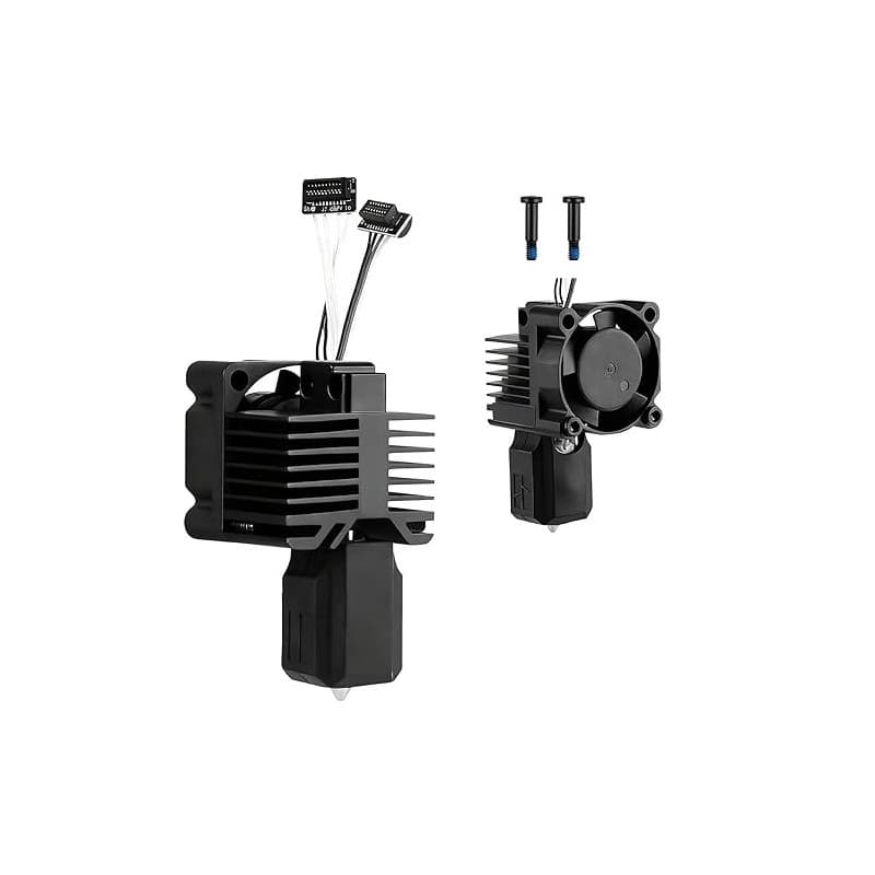 AURIVEE Kit Hotend complet en Acier Trempé Original pour P1P P1S, avec Ventilateur, Thermistor, Chauffage Céramique, Buse 0.4mm