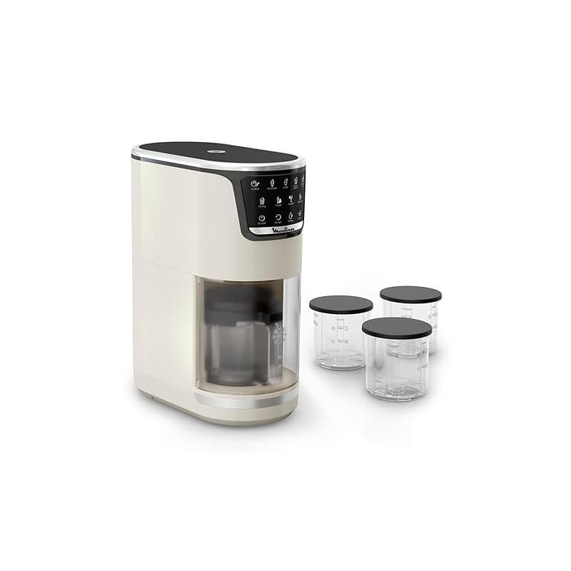 Moulinex Dolci, Sorbetière 10 programmes en 1, nettoyage avec rinçage automatique, technologie 1 Step Perfector, MJ602AF0