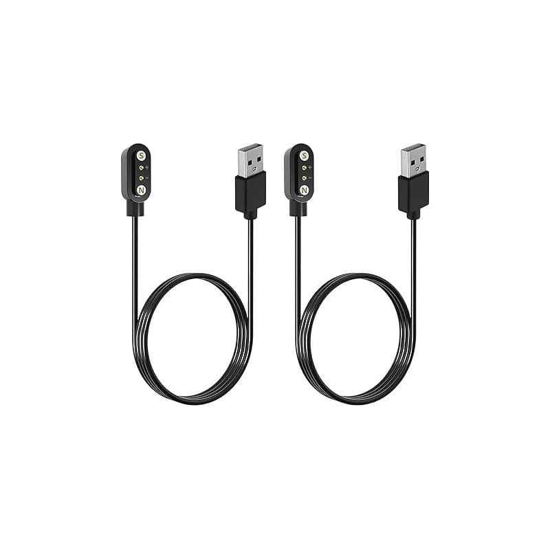 Ksywydu 2 Pièces Chargeur Montre Connectée 2 Pins 4mm, Câble de Charge Magnétique pour Smartwatch Universel pour Smartwatch, Acc