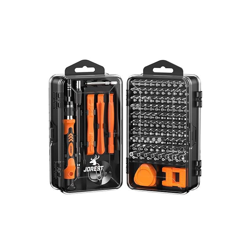JOREST 117 en 1 Kit de Tournevis de Précision, Kit d'outils Mini,Magnétique Outils de Réparation avec Torx Triangle Bits etc,Pou