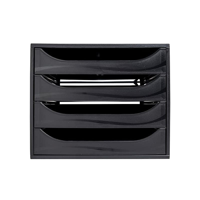 Exacompta - Réf. 228014D - Module économique à tiroirs ECOBOX - Caisson individuel à 4 tiroirs pour document A4 et A4+ - Certifi