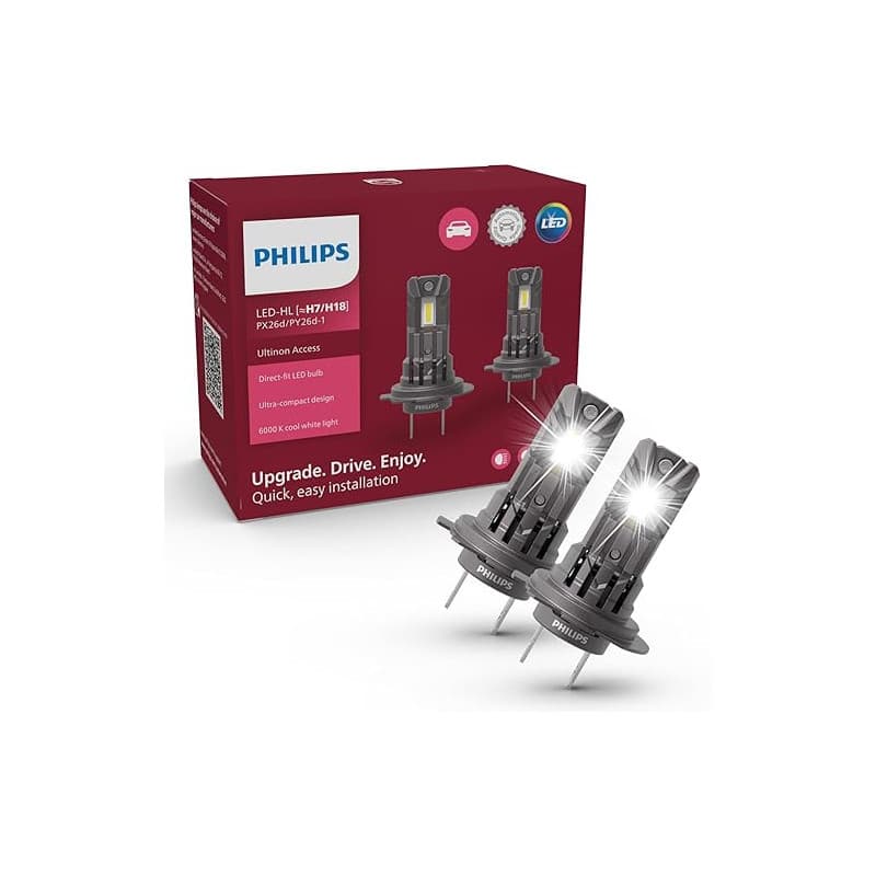Philips Ultinon Access LED ampoule de phare automobile (H7), ultra-compact direct-fit, +80%, 6.000K, set de 2