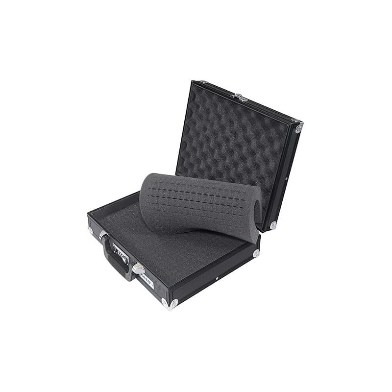 HMF 14531-02 Valise pour Appareil Photo, Malette a Pistolet en Aluminium avec Mousse á Prédécoupée | 36,5 x 29 x 12 cm | Noir