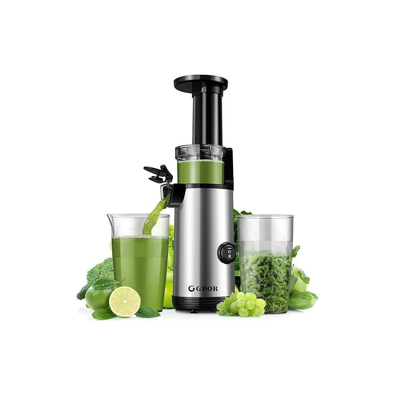 GDOR Extracteur de Jus Compact Extracteur de Jus de Fruits et Légumes Facile à Nettoyer Juicer Machine Faible Bruit Juicer Puiss