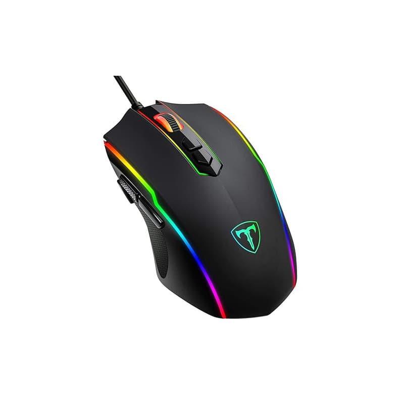 USB Souris Gamer Filaire Haute Performance,Souris Gaming avec 7200 DPI Ajustable, RVB, 8 Boutons Programmables,Ergonomie,PC/Mac