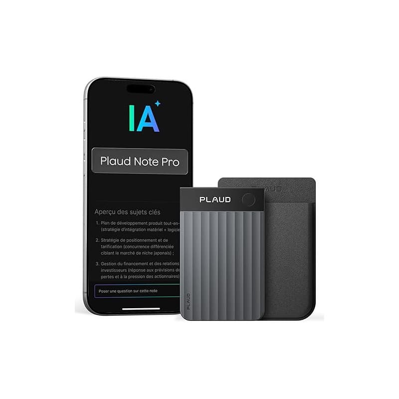 Plaud Note Pro Enregistreur Vocal IA Dictaphone Numérique avec Transcription et Résumé IA Saisie multimodale Jusqu’à 50 Heures d