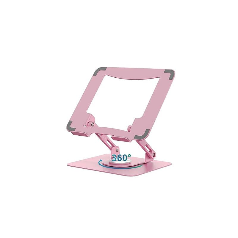 SOUNDANCE Support pour Ordinateur Portable avec Base rotative à 360°, rehausseur Ergonomique pour Bureau, Hauteur réglable Multi