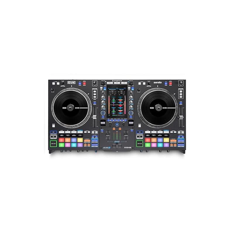 RANE SYSTEM ONE Contrôleur DJ tout-en-un autonome motorisé avec Engine DJ OS, Mixage fluide sur 2 platines, effets Stems, Serato