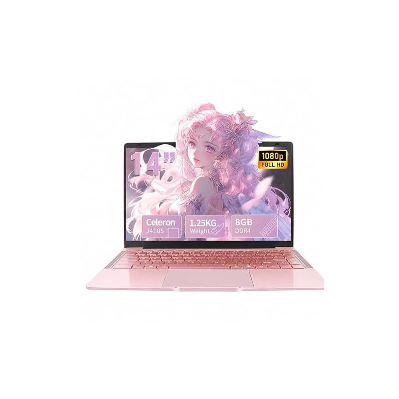 LONGEVINCE Ordinateur Portable 14 Pouces, 8 Go DDR4, Ultrabook, IPS 1920 x 1080, Celeron J4105,sous, avec Protection de Clavier