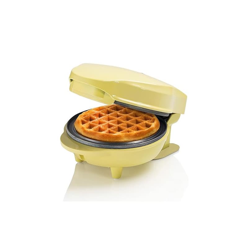 Bestron Mini gaufrier pour gaufres classiques, Petit gaufrier avec revêtement anti-adhésif, pour les anniversaires d'enfants, le