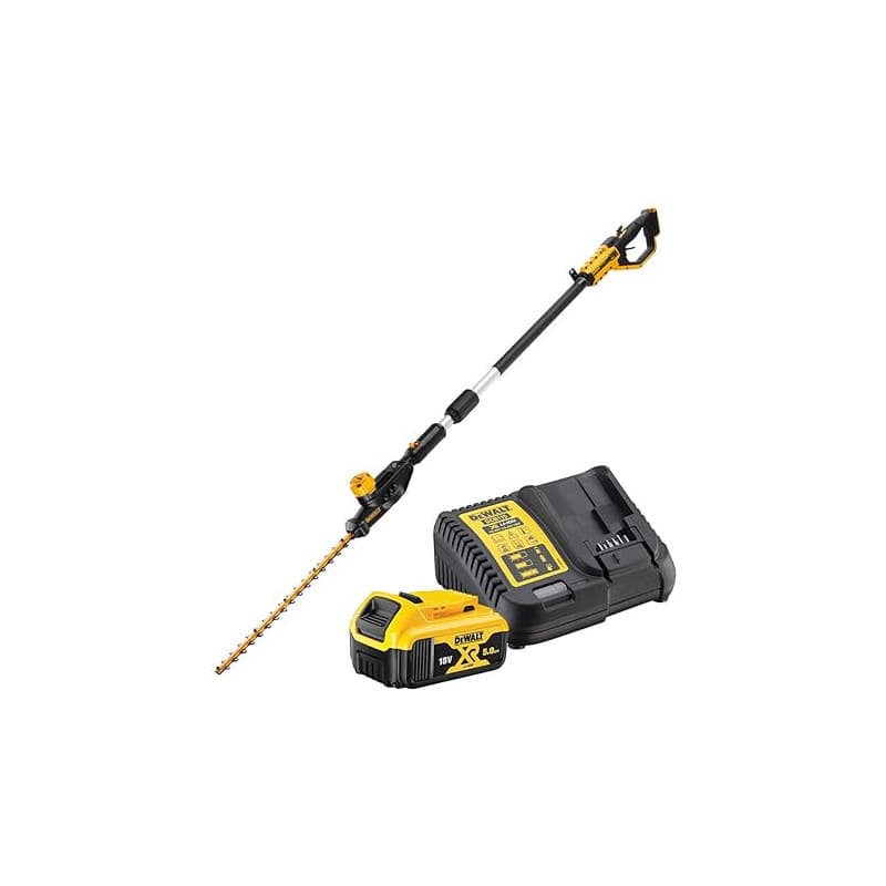 DEWALT - Taille-haies sur perche brushless XR 18V avec batterie - capacité de coupe 25mm - vitesse 2800 cps/min - coupe 75min/ch