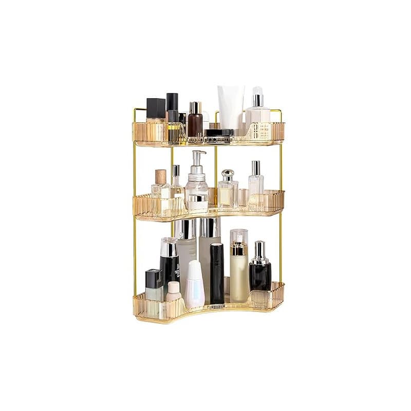 BONJUME Organisateur De Maquillage, Organisateur De Cosmétiques Avec 3 Niveaux Boîte De Rangement Multifonctionnelle Pour Parfum