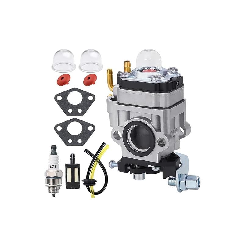 Carburateur pour 52cc 49cc 43cc Débroussailleuse, JRISBO Carburateur de Moteur de Débroussailleuse pour BU-KO 52 CC Accessoires