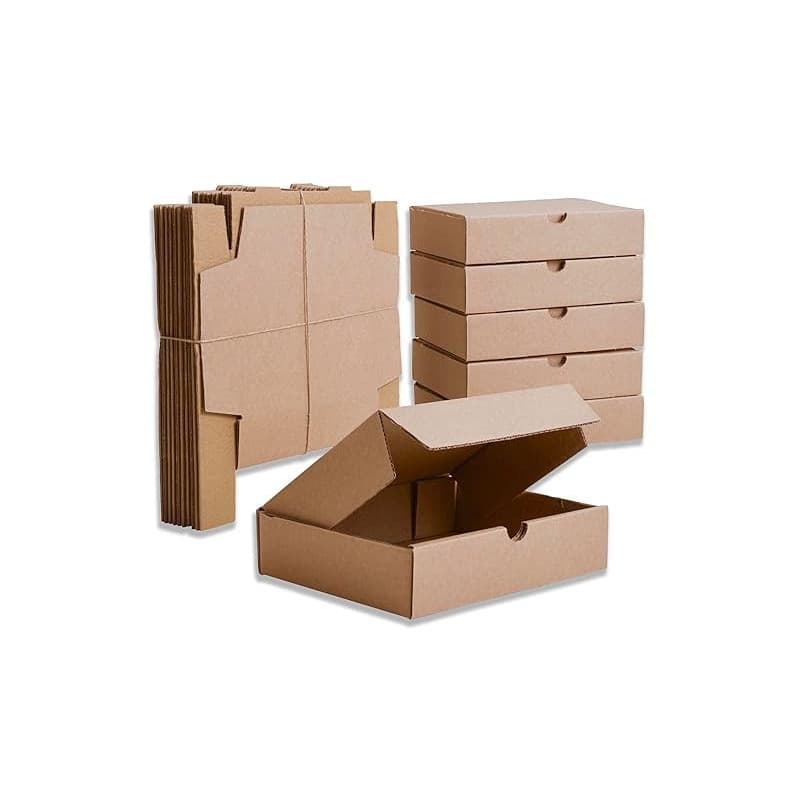 IPEA Boîtes en Carton 21 x 15 x 5 cm pour Expéditions, E-Commerce, Cadeaux - 10 PIÈCES - Made in Italy - Boîtes Carrées Plates P