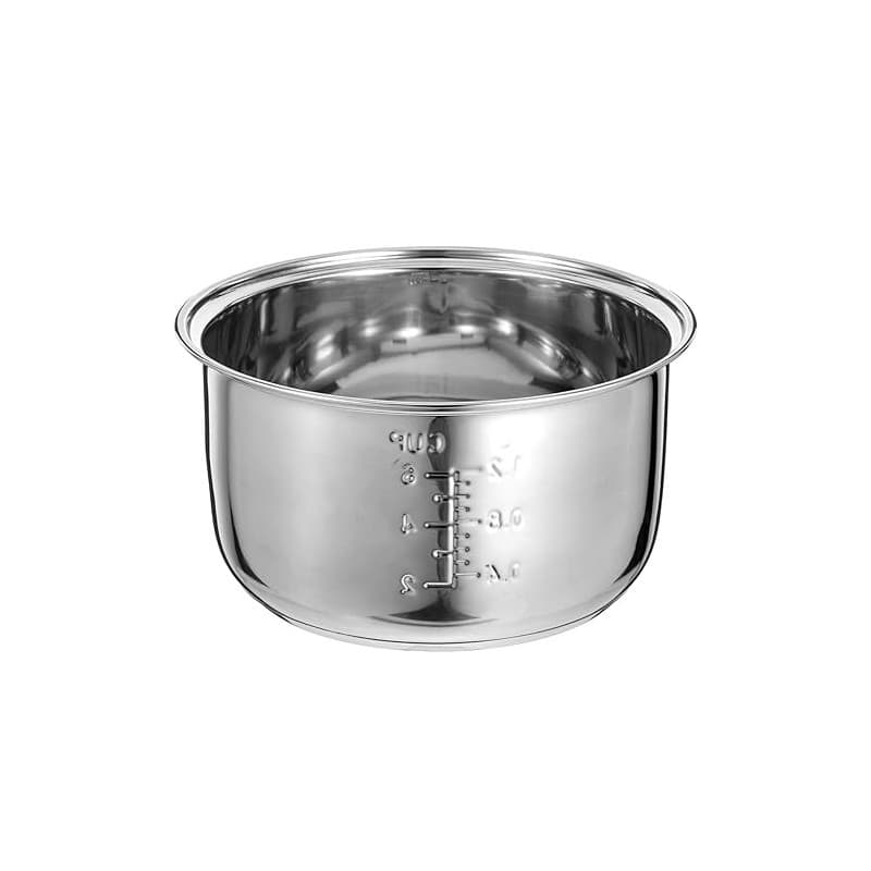 ABOOFAN Cuve IntéRieure En Acier Inoxydable Pour Cuiseur À Riz Pot De Remplacement AntiadhéSif 21 Cm Accessoire Universel Pour C