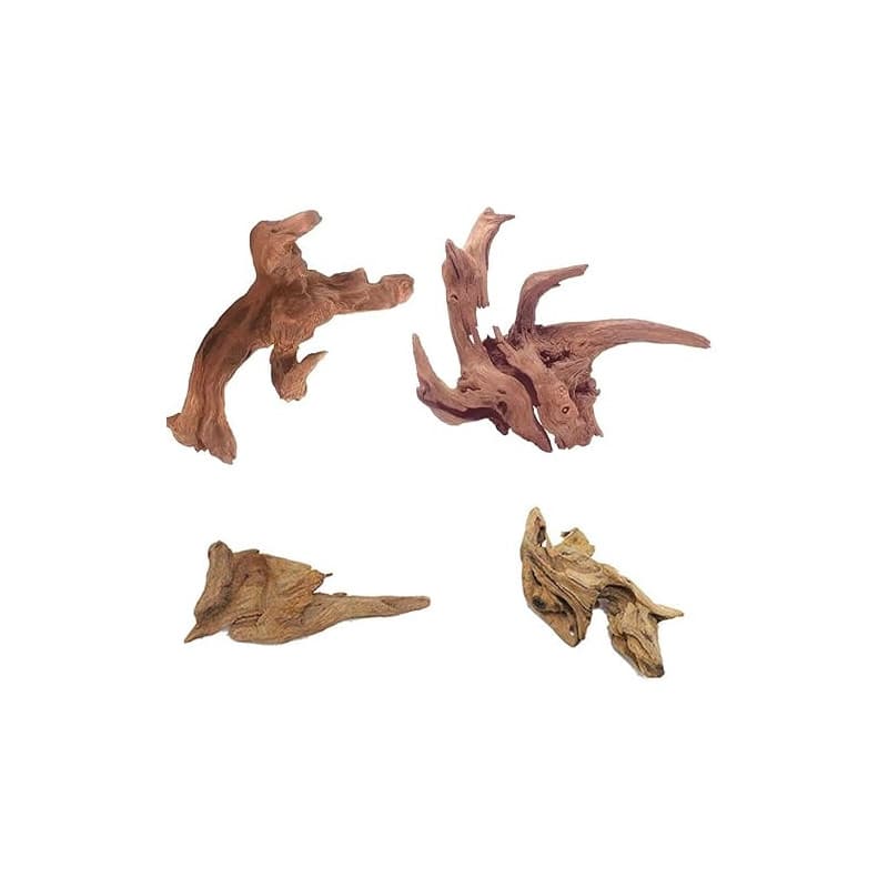 Sikweny 4 Pièces Racine Aquarium Bois Naturel Bois Flotté 8-15 CM Decoration Aquarium Décoration D'intérieur Wooden Decor Flotté