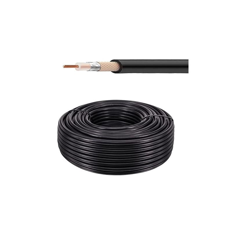 Urcianow Câble Coaxial RG58 30M d'Extension Antenne WLAN Flexible à Faible Perte pour Routeur Radio et Antenne