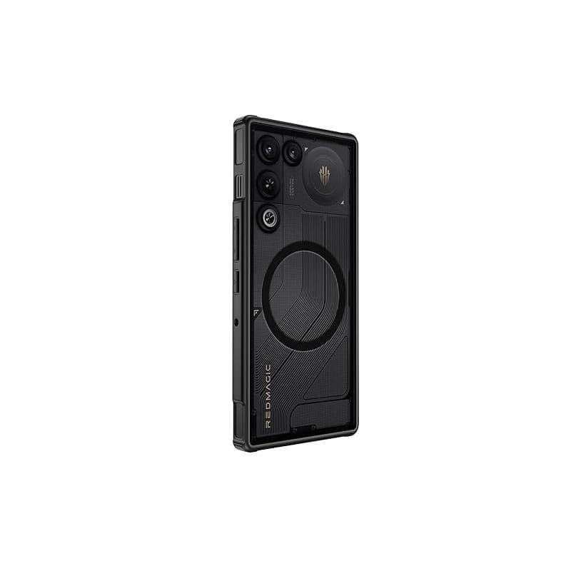 GIOPUEY Coque Magnétique pour Nubia Red Magic 11 Air, Compatible avec MagSafe, Arrière Mat PC + TPU Housse Etui - Black