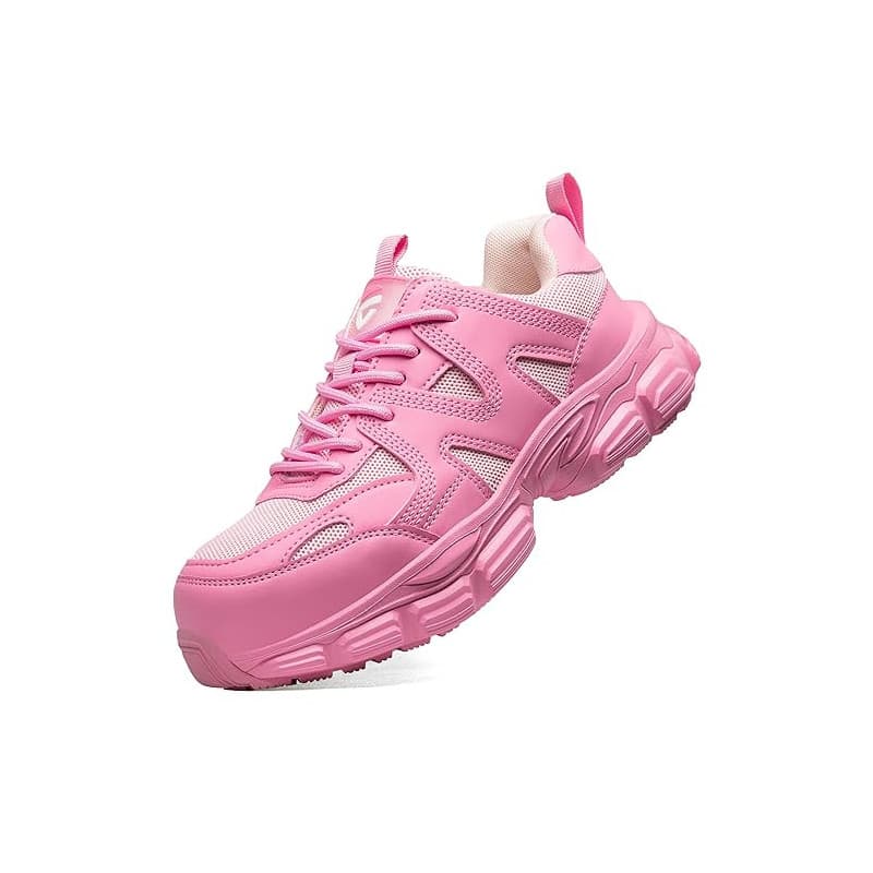 KOIFISH Chaussures de Sécurité Femme Légère Basket de Secruite Confortable Antidérapante Chaussures de Travail Embout Acier Resp