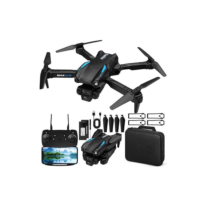 NXPZ Drone avec Caméra 4K HD, Drone Pliable Pour Enfants, Vrille 3D, Décollage/Atterrissage À Un Bouton, Mode Sans Tête, Maintie