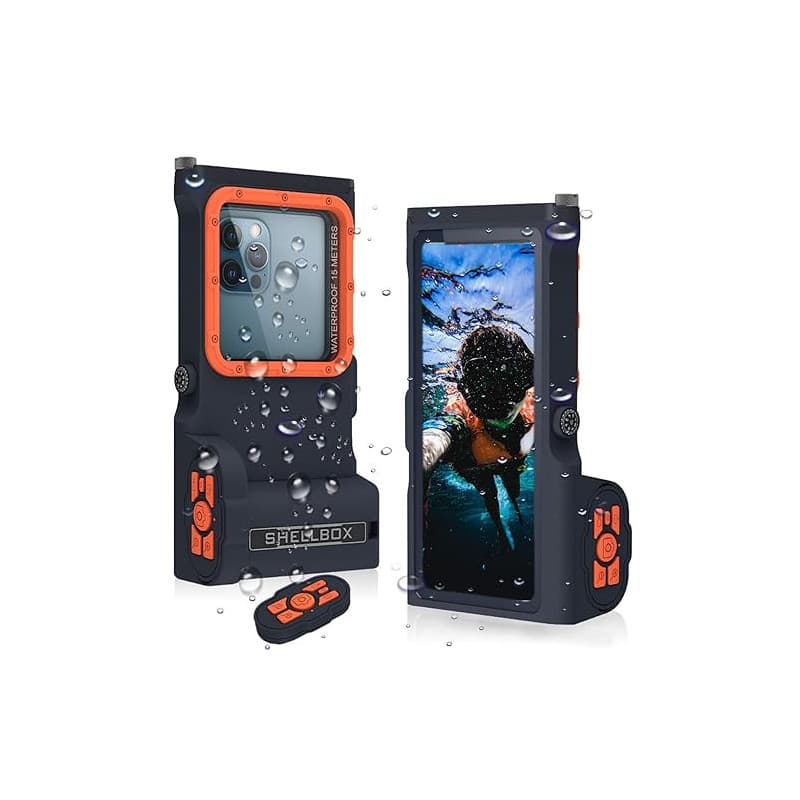 FocRelaxer Universel Pochette Étanche Téléphone avec Bluetooth Plongée Coque IPX8 Étanche Étui sous Marin Housse Étanche pour iP