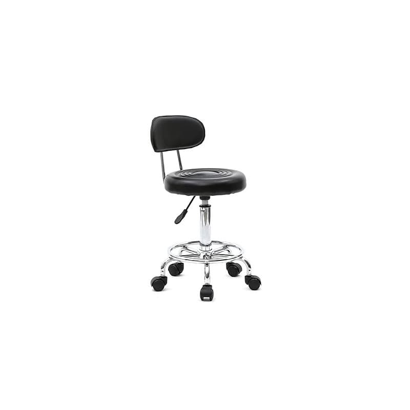 Alightup Tabouret de Bureau avec Dossier, Tabouret à roulettes Rotation à 360°Hauteur Réglable 47-61,5 cm, pour Salon de Massage
