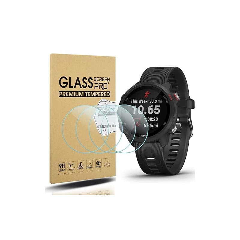 Diruite 4 Pièces pour Garmin Forerunner 245/245 Music/Forerunner 645/645 Music/Forerunner 55/45/45S Protection Écran,HD Verre Tr