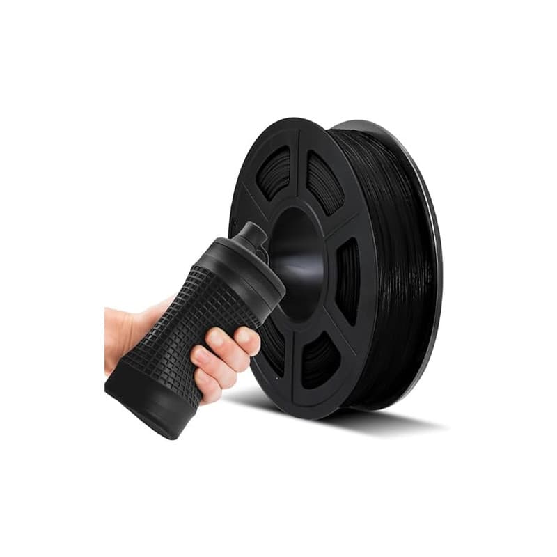 TPU Flexible Filament 1.75mm, JAYO Imprimante 3D Filament TPU Shore 95A, Précision de +/-0,02mm, 0.5KG/500G Bobine, TPU Noir