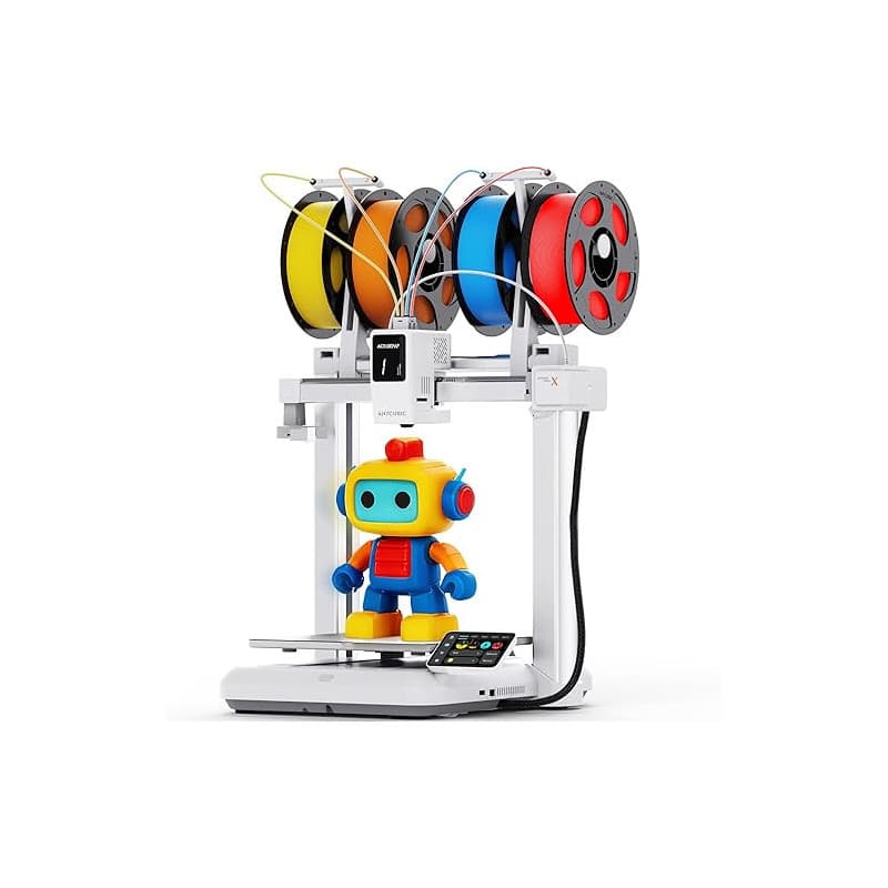 Anycubic Kobra X Imprimante 3D Multicolore, Impression Multifilament Souple et Rigide, Nivellement Automatique Amélioré, Impress