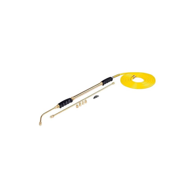 Multirex pulvérisateur Manuel Haute portée 10 m, sans électricité, Aspiration Externe, Tuyau 4 m, Lance 60 cm, 7 Buses, Laiton e