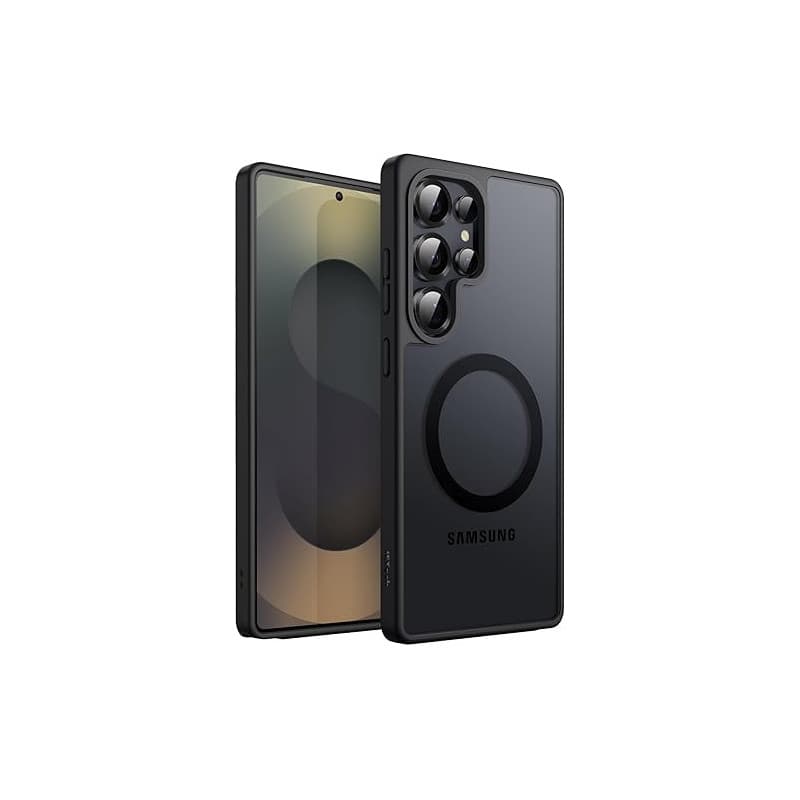 JETech Coque Magnétique pour Samsung Galaxy S25 Ultra 5G, Compatible avec MagSafe, Étui Housse Antichoc à Dos Translucide Mat (N