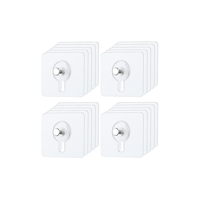 Lot de 20 Adhésif Accroche Tableau Sans Percer, Accroche Cadre Fixation Murale, Attache Cadre Adhésif Crochets pour Accroche Cad