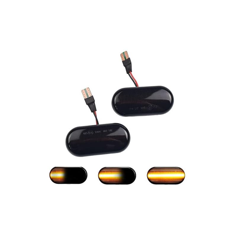 Hacreyatu Indicateur de direction latéral dynamique LED pour N-issan Qashqai J10 Micra C NP300 Navara Pathfinder Terrano III R51