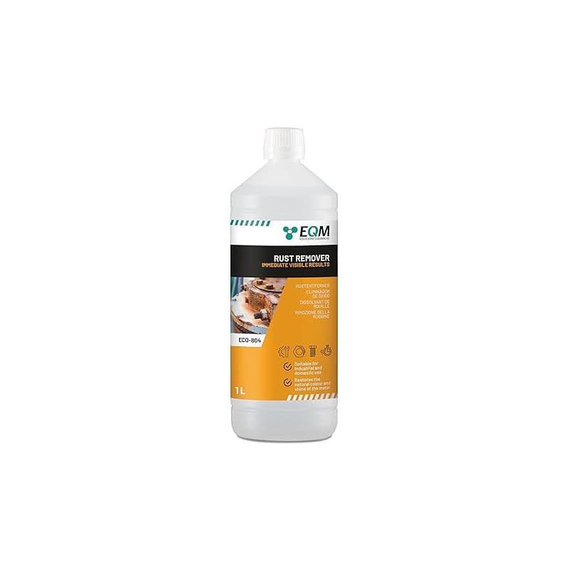 EQM - ECO-804 - Dissolvant de Rouille - 1L - Enlève Complètement la Corrosion - Redonne au Métal sa Couleur d’Origine - Effet Im