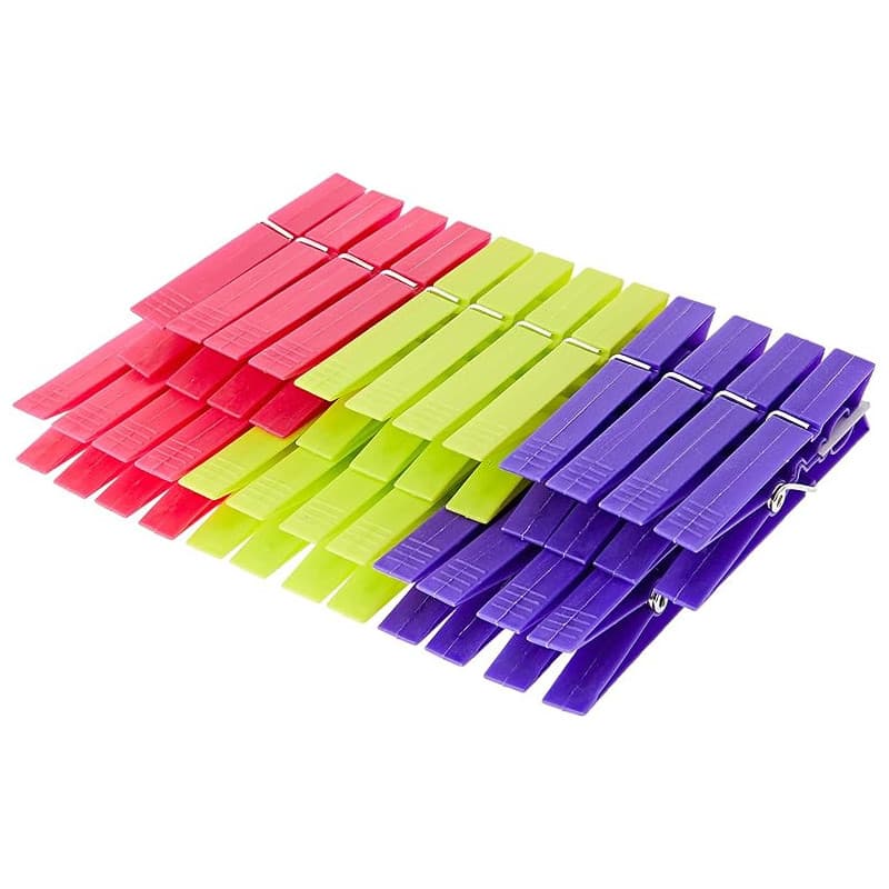 Metaltex Lot de 24 Pinces à Linge en Plastique, Unique, Standard