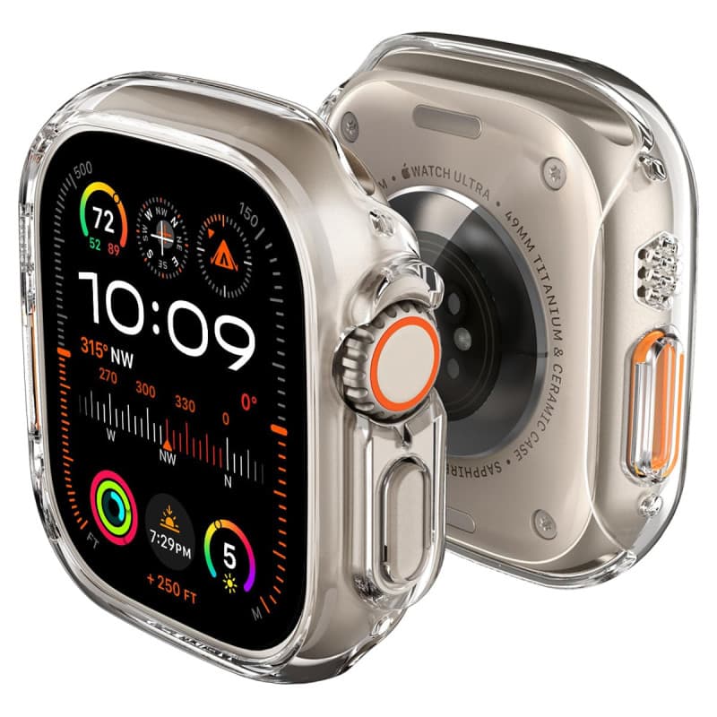 Spigen Thin Fit Coque Compatible avec Apple Watch Ultra 3/2/1 49mm (2025/2023/2022) - Transparent