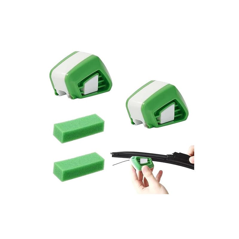 Aiguiseur de balai d'essuie-glace 2 pièces avec 2 éponges, affûteur de balai d'essuie-glace, chiffons de nettoyage pour essuie-g