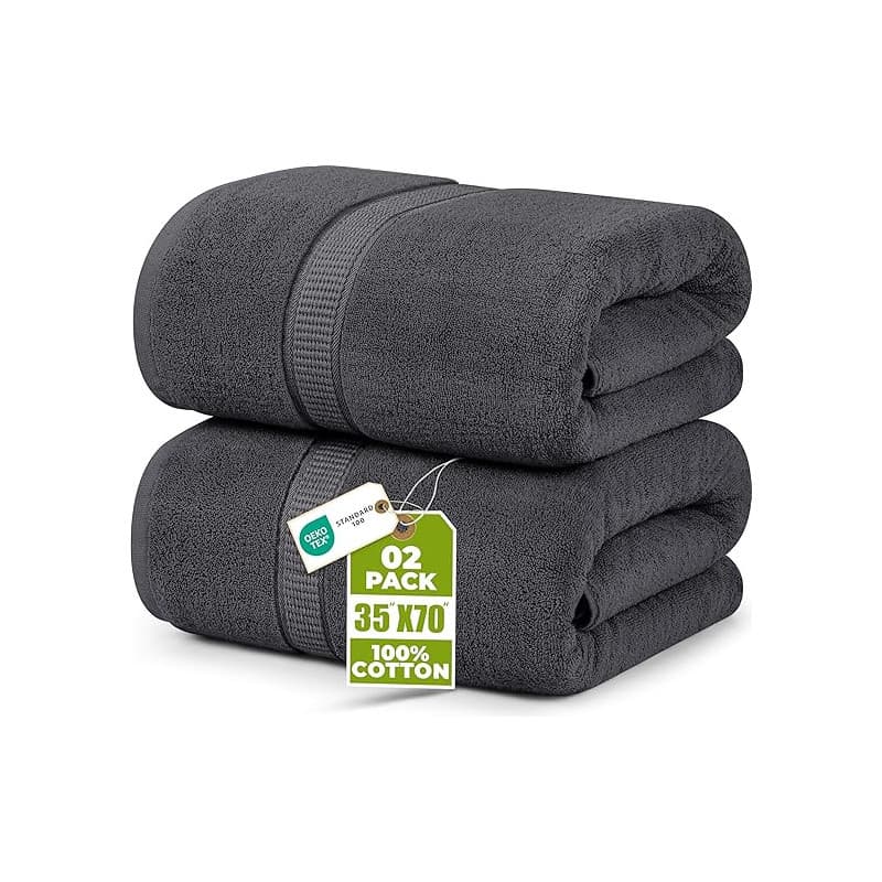 Utopia Towels - Luxueux Drap de Bain géant 2 pièces, 100% Coton filé à Anneaux, très Absorbant et à séchage Rapide, Serviette de