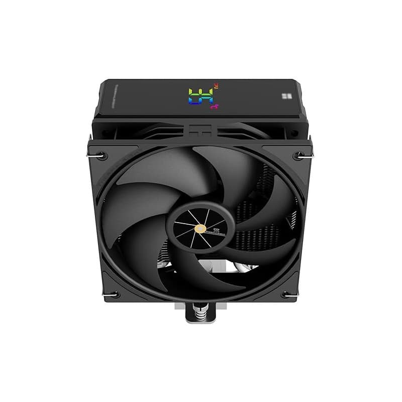 TR-Thermalright Assassin X 120 Digital Noir Refroidisseur de CPU, 4 Caloducs de 6mm,Ventilateur PWM 120mm-2000tr/min, Couvercle