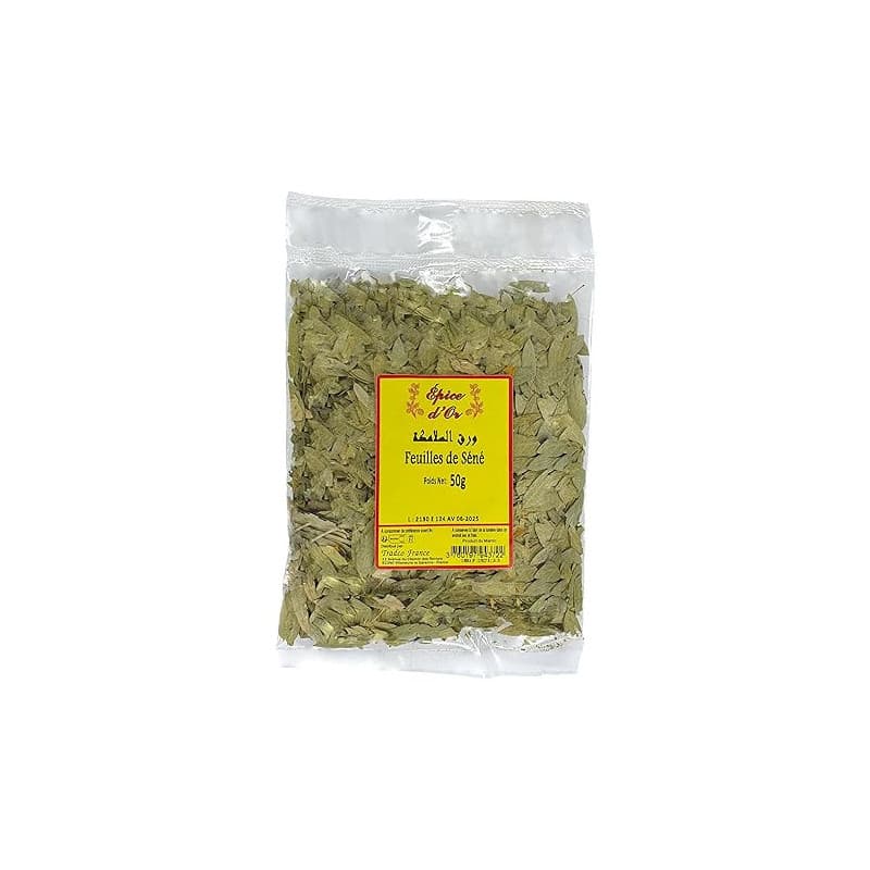Sene Feuilles 50g - Epice d'Or, 100% Naturelles, Sans Additifs, Sans Arôme Artificiel, Sans Conservateur
