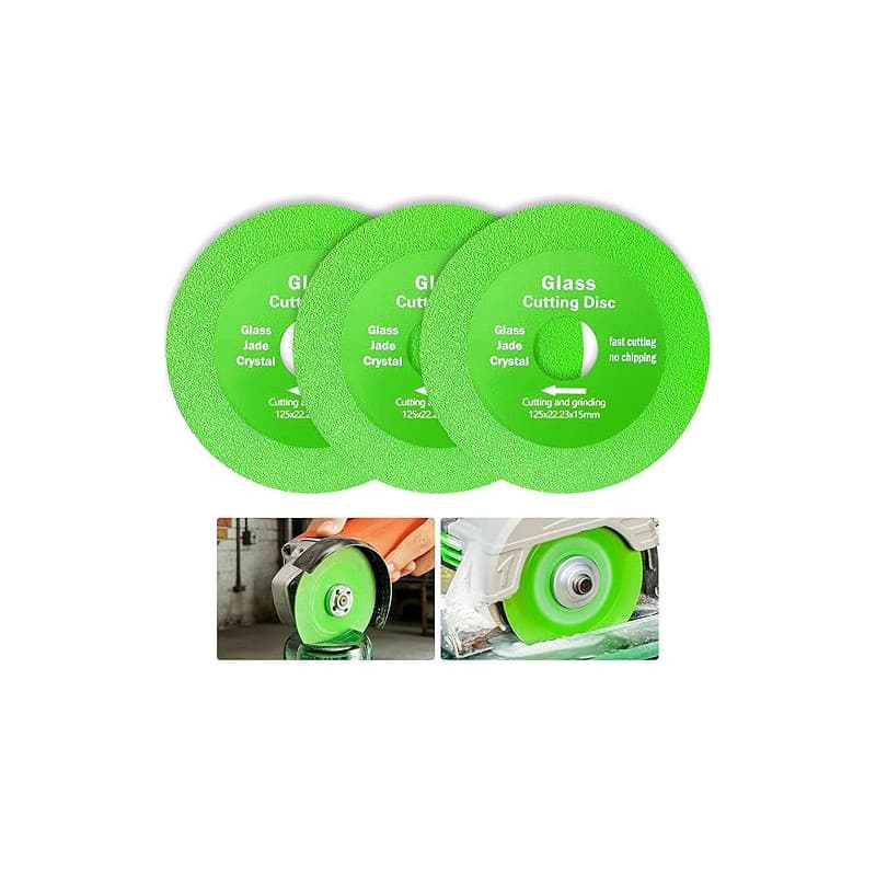 XRXYMQ 3 Pièces Disque Diamant 125mm Carrelage Disque Verre Ø125mm x 15mm 22.23 mm Coupe Carrelage pour Meuleuse Angle Bouteille