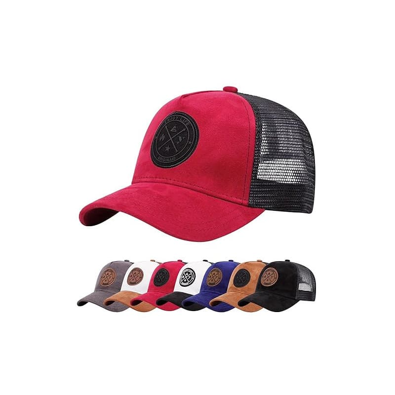 Enwokran Casquette de Baseball Réglable Unisexe Anti-UV Protection Ajustable Boucle en Metal Trucker Hip-hop Cap Broderie Maille