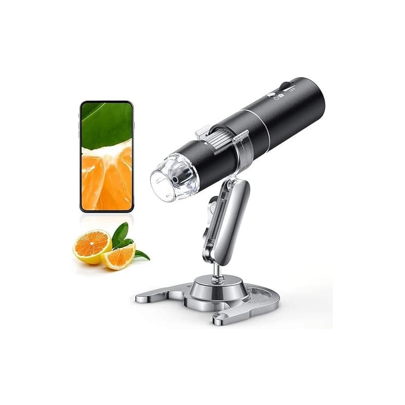 Microscope numérique Wi-FI, loupe SKYBASIC 1000X/microscope numérique Portable pour Adultes avec 8 LED pour Smartphones et Ordin