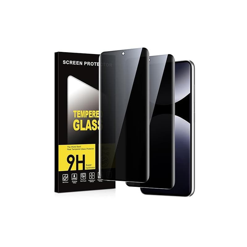 Micnkifo Verre Trempé pour Xiaomi Redmi Note 14 Pro Plus/Pro+ Anti Espion 2 Pièces,Anti-Espion Film de Protection D'écran,Dureté