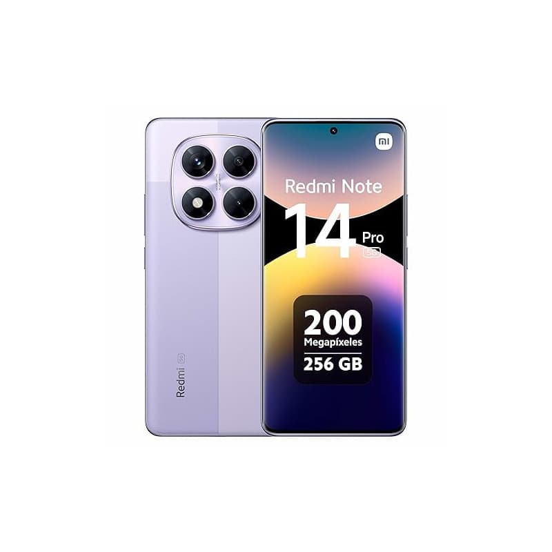 XIAOMI Redmi Note 14 Pro, Smartphone 5G, 6,67 Pouces, 8 Go RAM, 256 Go, Double SIM, Violet Lavande