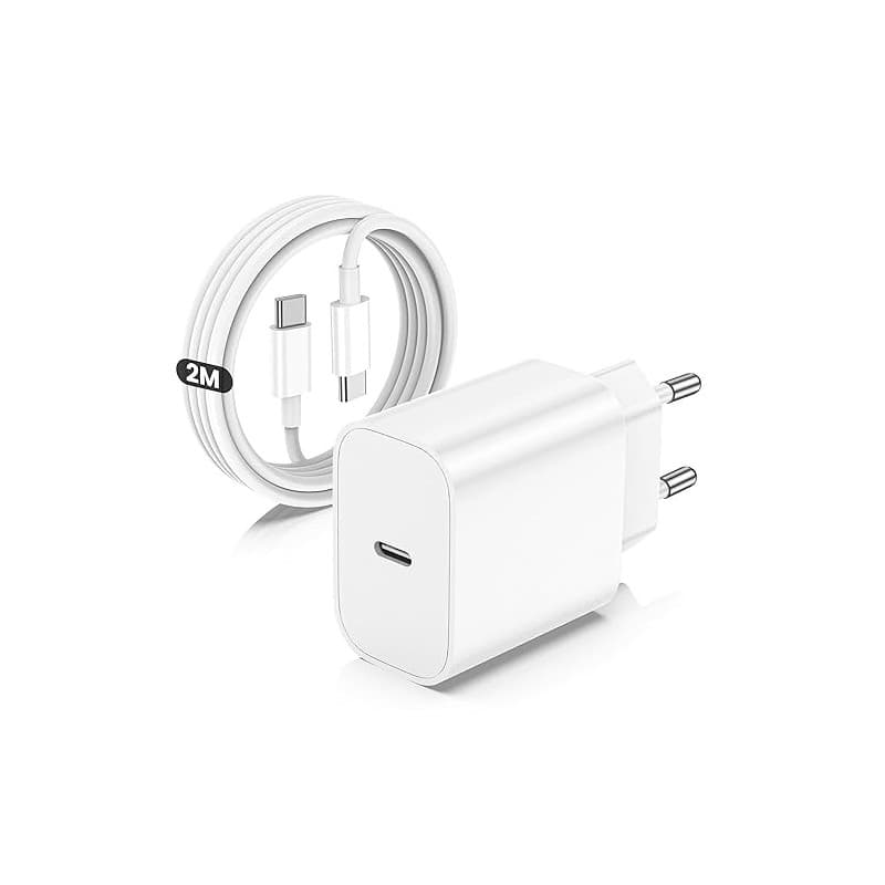 Chargeur USB C Rapide pour iPhone 17/17 Pro/17 Pro Max/16 Max/16e/15 Pro Max/15 Plus/iPadPro/Samsung, Prise Adaptateur USB C Cha