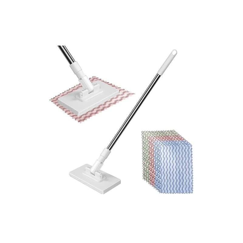 1 Serpillière avec Système de Serrage à Pression,Balais Serpillère Nettoyer Sol Balais Nettoyer Sol Serpillere Microfibre,10 Chi