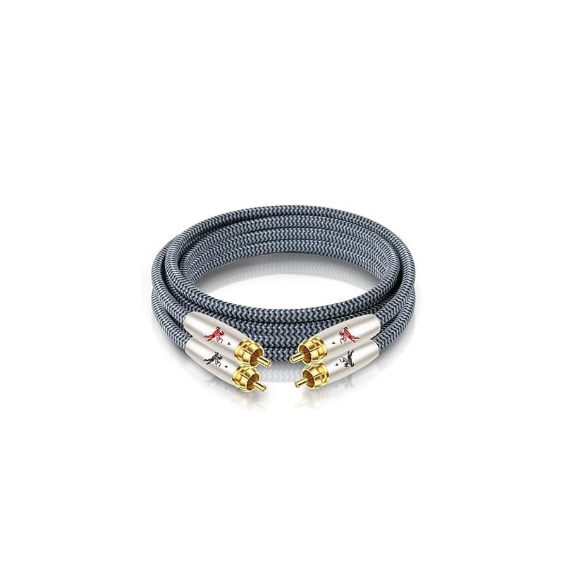 Impeto Cable RCA Hifi Haut de Gamme Câble RCA Audio Stéréo Male Male 1.5m, haute qualité audiophile 6N OFC, Compatible Pour CD,