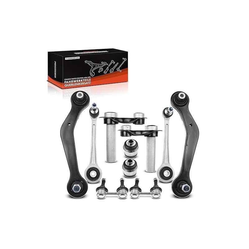 Frankberg 10x Bras de suspension Barres d'accouplement Bras de suspension intégral Support Arrière Compatible avec X5 E53 3.0d 3